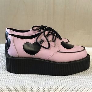 T.U.K. Creepers - Black and Pink TUK